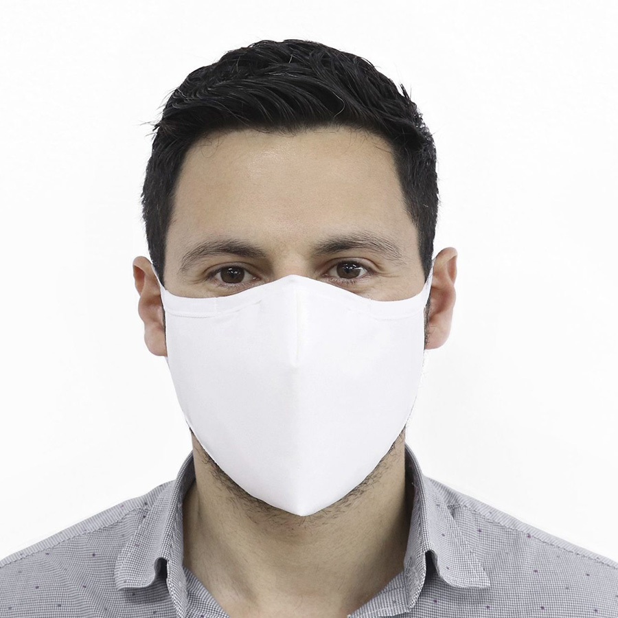 Maske-hvit-uten-logo-1 Munskydd Vit - utan logga - Bild 1