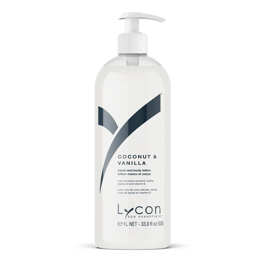 Coconut-Vanilla_HB-Lotion_Spa-Essentials_1L_WEB Hand and Body Lotion – Coconut and Vanilla 1L - Bild 1